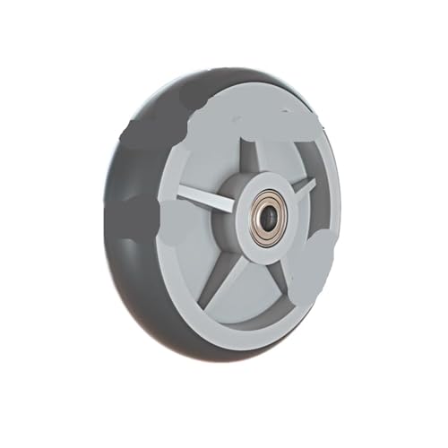 1 Stück 8-Zoll-Schwerlastrollen, Gummi vergoldet/TPR, Breite 50 mm, leises Rad, Universalwagen, Industrieanhänger, einzeln(TPR) von QRNHPJLJK