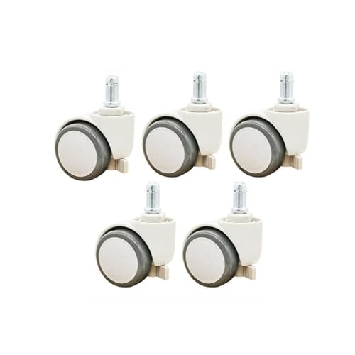 QRNHPJLJK 5 Teile/los Universal Rad Universal Rad Schwerkraft M11 Selbstsichernde Automatische Brems Stuhl Computer Zubehör(Gray White) von QRNHPJLJK