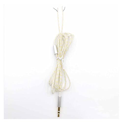 5 STÜCKE 3,5 mm Klinke DIY Kopfhörer Audio Kabel Ersatzkabel Compatible With Kopfhörer Einkristall Kupferdraht Kopfhörer Reparatur Draht Kabel(1.2m 3pole white) von QSBVSO