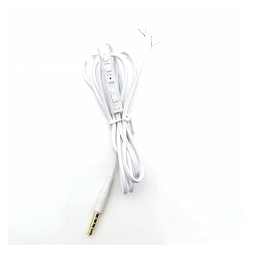 5 STÜCKE 3,5 mm Klinke DIY Kopfhörer Audio Kabel Ersatzkabel Compatible With Kopfhörer Einkristall Kupferdraht Kopfhörer Reparatur Draht Kabel(1.2m 4pole white) von QSBVSO