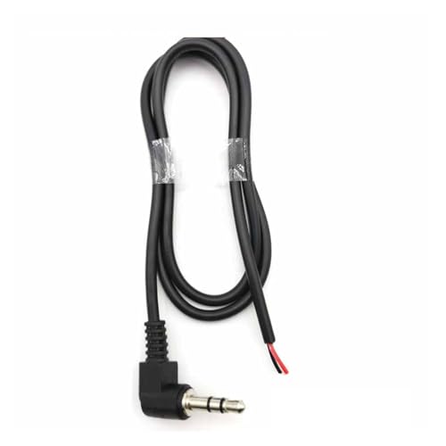 5 STÜCKE 3,5 mm Klinke DIY Kopfhörer Audio Kabel Ersatzkabel Compatible With Kopfhörer Einkristall Kupferdraht Kopfhörer Reparatur Draht Kabel(50cm Elbow) von QSBVSO