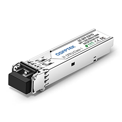 QSFPTEK 1000Base-SX Gigabit SFP Transceiver, 850nm 550m DDM 1G SFP Modul, LC Port Multimode Mini-GBIC SFP für Cisco GLC-SX-MMD/GLC-SX-MM, Ubiquiti UF-MM-1G, Netgear Mikrotik, D-LINK, offene Schalter von QSFPTEK