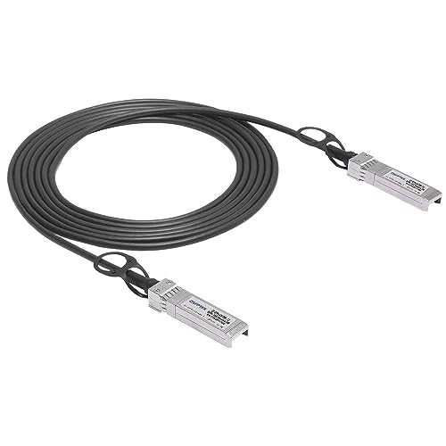 QSFPTEK 10Gb/s SFP+ Kabel 3 Meter, 10GBase-CU SFP Direct Attach Twinax Passiv DAC Kompatibel für Cisco SFP-H10GB-CU3M, Ubiquiti, D-Link, Netgear, Mikrotik, Open Switchs von QSFPTEK