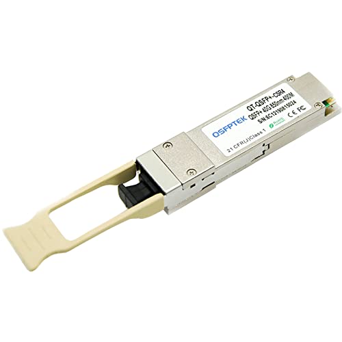 QSFPTEK 40GBASE-CSR4 Optical Transceiver QSFP+ 850nm 400m Dom MTP/MPO MMF Module for Cisco QSFP-40G-CSR4 von QSFPTEK