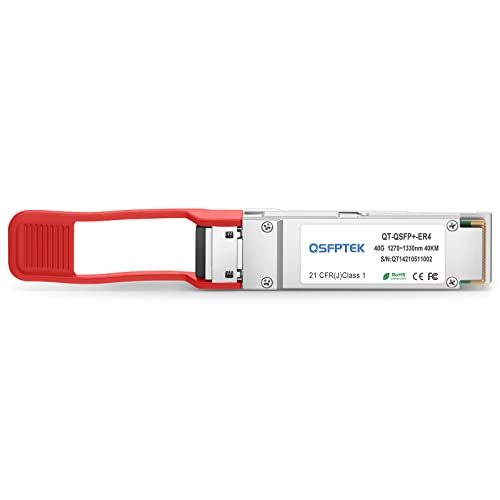 QSFPTEK 40GBASE-ER4 QSFP+ Module, 1310nm 40km Dom LC SMF Optical Transceiver for Cisco QSFP-40G-ER4 von QSFPTEK