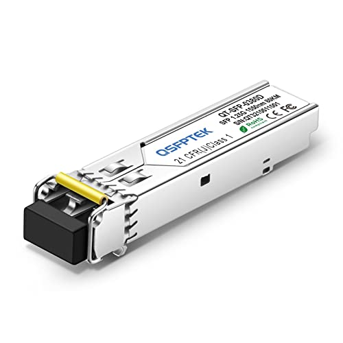 QSFPTEK Gigabit SFP Modul, 1000Base-ZX LC 1550nm, 80km Mini-GBIC Single Mode SFP Transceiver für H3C JD063B von QSFPTEK