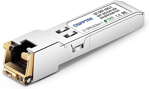QSFPTEK HPE BladeSystem 813874-B21 Compatible 10GBASE-T SFP+ Copper RJ-45 Module, Mini gbic SFP+ to RJ45 Transceiver up to 30m -2packs QSFPTEK HPE BladeSystem 813874-B21 Compatible 10GBASE-T SFP+ Copper RJ-45 Module, Mini gbic SFP+ to RJ45 Transceiver up to 30m -2packs von QSFPTEK