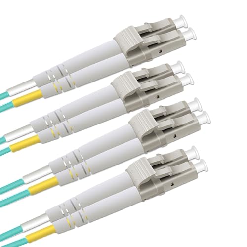 QSFPTEK OM3 LC to LC Glasfaser Kabel 10 Meter(2 Pack), Fiber Patch Cable, 10GB Duplex LC/APC auf LC/APC Stecker, LWL Multimode Glasfaser-Kabel 50/125um Fiber Optic Cord LSZH 10 Meter(33ft)-2pack von QSFPTEK