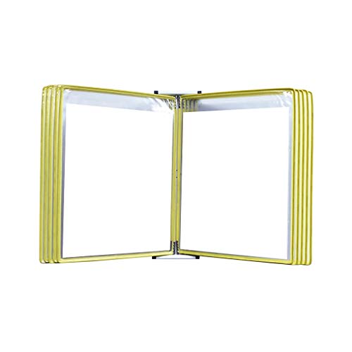 QSJY Anzeigeeinheiten Flip-Ordner, A4 Wandbehang Sichtbuch, 10 Taschen Präsentation Projektordner for Dateien, Gelb (Color : Yellow, Size : 9×13×3.9IN) von QSJY
