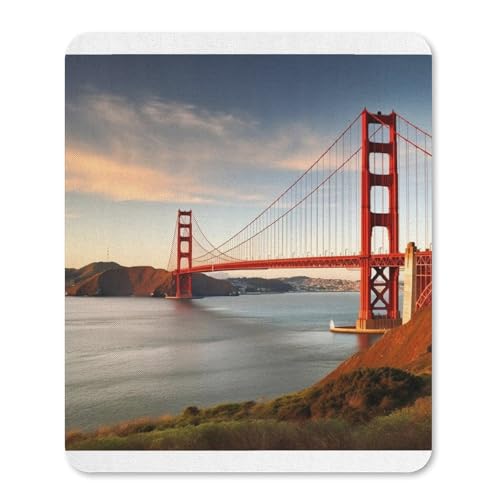 Gummi-Mauspads, wasserdicht, Golden Gate Bridge, Druck, rutschfeste Schreibtisch-Schutzmatte für Gaming, Büro und Zuhause Gummi-Mauspads, wasserdicht, Golden Gate Bridge, Druck, rutschfeste Schreibtisch-Schutzmatte für Gaming, Büro und Zuhause von QSKDLAC