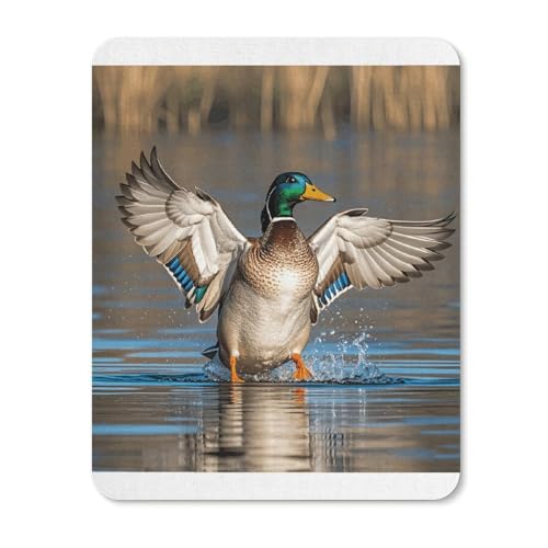 Gummi-Mauspads, wasserdicht, Jagd, fliegende Wildenten, Druck, Mauspad, rutschfeste Schreibtisch-Schutzmatte für Gaming, Büro und Zuhause Gummi-Mauspads, wasserdicht, Jagd, fliegende Wildenten, Druck, Mauspad, rutschfeste Schreibtisch-Schutzmatte für Gaming, Büro und Zuhause von QSKDLAC