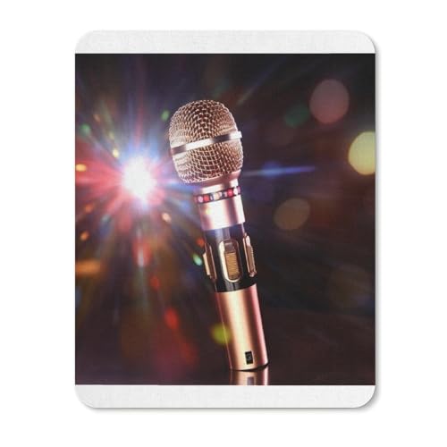 Gummi-Mauspads, wasserdicht, Karaoke-Mikrofon, Druck, Mauspad, rutschfeste Schreibtisch-Schutzmatte für Gaming, Büro und Zuhause Gummi-Mauspads, wasserdicht, Karaoke-Mikrofon, Druck, Mauspad, rutschfeste Schreibtisch-Schutzmatte für Gaming, Büro und Zuhause von QSKDLAC