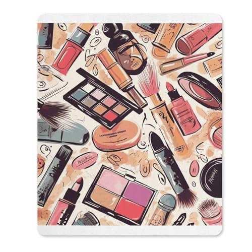 Gummi-Mauspads, wasserdicht, Kosmetik- und Make-up-Themen-Druck, rutschfest, Schreibtisch-Schutzmatte für Gaming, Büro und Zuhause Gummi-Mauspads, wasserdicht, Kosmetik- und Make-up-Themen-Druck, rutschfest, Schreibtisch-Schutzmatte für Gaming, Büro und Zuhause von QSKDLAC