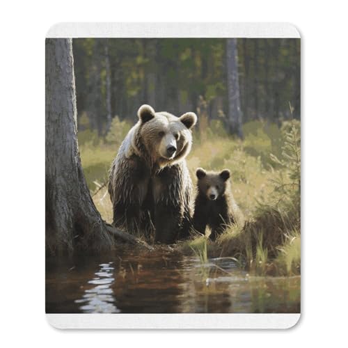 Gummi-Mauspads, wasserdicht, Motiv: Mother Zoon Protect Printing Mousepad, rutschfeste Schreibtisch-Schutzmatte für Gaming, Büro und Zuhause von QSKDLAC