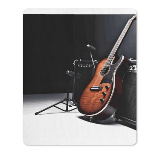 Gummi-Mauspads, wasserdicht, Musikinstrument, Gitarre, Druck, Mauspad, rutschfeste Schreibtisch-Schutzmatte für Gaming, Büro und Zuhause Gummi-Mauspads, wasserdicht, Musikinstrument, Gitarre, Druck, Mauspad, rutschfeste Schreibtisch-Schutzmatte für Gaming, Büro und Zuhause von QSKDLAC