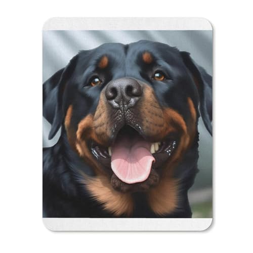 Gummi-Mauspads, wasserdicht, Rottweiler-Hunde, Zunge, Gesicht, Druck, Mauspad, rutschfeste Schreibtisch-Schutzmatte für Gaming, Büro und Zuhause Gummi-Mauspads, wasserdicht, Rottweiler-Hunde, Zunge, Gesicht, Druck, Mauspad, rutschfeste Schreibtisch-Schutzmatte für Gaming, Büro und Zuhause von QSKDLAC