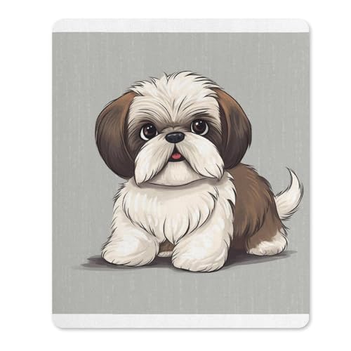 Gummi-Mauspads, wasserdicht, Shih Tzu Hund, Druck, rutschfest, Schreibtisch-Schutzmatte für Gaming, Büro und Zuhause Gummi-Mauspads, wasserdicht, Shih Tzu Hund, Druck, rutschfest, Schreibtisch-Schutzmatte für Gaming, Büro und Zuhause von QSKDLAC