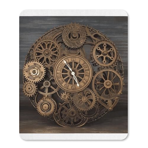 Gummi-Mauspads, wasserdicht, Steampunk-Getriebe, Uhrdruck, rutschfeste Schreibtisch-Schutzmatte für Gaming, Büro und Zuhause Gummi-Mauspads, wasserdicht, Steampunk-Getriebe, Uhrdruck, rutschfeste Schreibtisch-Schutzmatte für Gaming, Büro und Zuhause von QSKDLAC