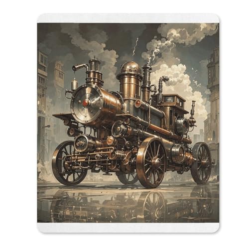 Gummi-Mauspads, wasserdicht, Steampunk-Stil, Druck, Mauspad, rutschfeste Schreibtisch-Schutzmatte für Gaming, Büro und Zuhause Gummi-Mauspads, wasserdicht, Steampunk-Stil, Druck, Mauspad, rutschfeste Schreibtisch-Schutzmatte für Gaming, Büro und Zuhause von QSKDLAC