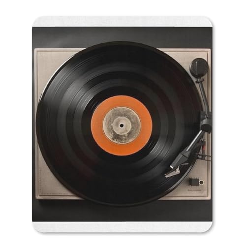 Gummi-Mauspads, wasserdicht, Vintage-Vinyl-Schallplattendruck, rutschfest, Schreibtisch-Schutzmatte für Gaming, Büro und Zuhause Gummi-Mauspads, wasserdicht, Vintage-Vinyl-Schallplattendruck, rutschfest, Schreibtisch-Schutzmatte für Gaming, Büro und Zuhause von QSKDLAC