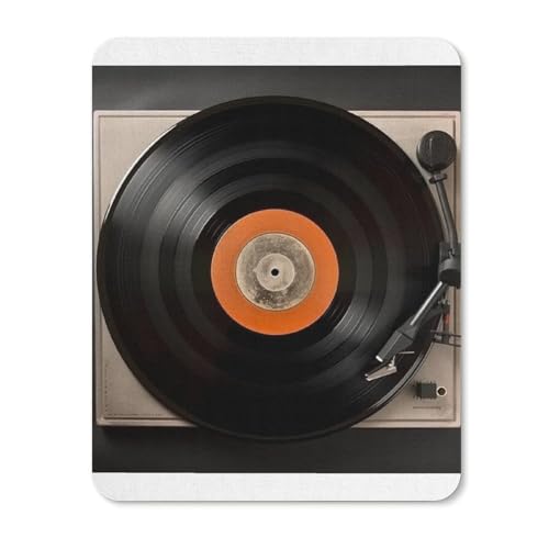 Gummi-Mauspads, wasserdicht, Vintage-Vinyl-Schallplattendruck, rutschfest, Schreibtisch-Schutzmatte für Gaming, Büro und Zuhause Gummi-Mauspads, wasserdicht, Vintage-Vinyl-Schallplattendruck, rutschfest, Schreibtisch-Schutzmatte für Gaming, Büro und Zuhause von QSKDLAC