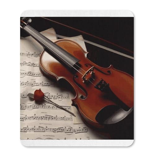 Gummi-Mauspads, wasserdicht, Violine, Notendruck, Mauspad, rutschfeste Schreibtisch-Schutzmatte für Gaming, Büro und Zuhause Gummi-Mauspads, wasserdicht, Violine, Notendruck, Mauspad, rutschfeste Schreibtisch-Schutzmatte für Gaming, Büro und Zuhause von QSKDLAC