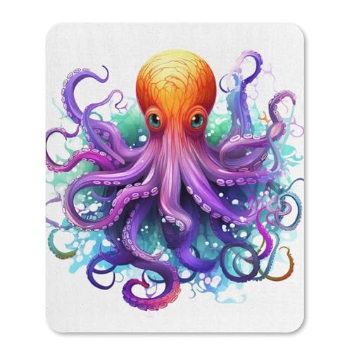 Gummi-Mauspads, wasserdicht, bunt, Oktopus-Druck, rutschfest, Schreibtisch-Schutzmatte für Gaming, Büro und Zuhause Gummi-Mauspads, wasserdicht, bunt, Oktopus-Druck, rutschfest, Schreibtisch-Schutzmatte für Gaming, Büro und Zuhause von QSKDLAC