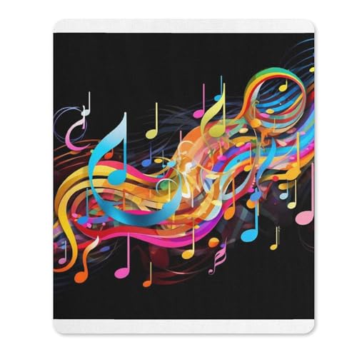 Gummi-Mauspads, wasserdicht, bunt, mit Musiknoten-Druck, rutschfeste Schreibtisch-Schutzmatte für Gaming, Büro und Zuhause Gummi-Mauspads, wasserdicht, bunt, mit Musiknoten-Druck, rutschfeste Schreibtisch-Schutzmatte für Gaming, Büro und Zuhause von QSKDLAC