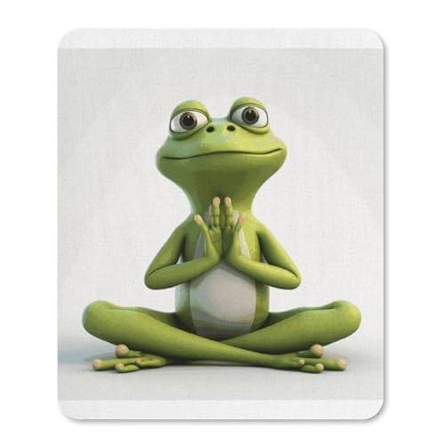 Gummi-Mauspads, wasserdicht, lustiger Frosch, Yoga, Druck, rutschfest, Schreibtisch-Schutzmatte für Gaming, Büro und Zuhause Gummi-Mauspads, wasserdicht, lustiger Frosch, Yoga, Druck, rutschfest, Schreibtisch-Schutzmatte für Gaming, Büro und Zuhause von QSKDLAC