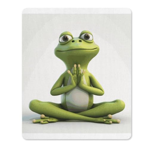 Gummi-Mauspads, wasserdicht, lustiger Frosch, Yoga, Druck, rutschfest, Schreibtisch-Schutzmatte für Gaming, Büro und Zuhause Gummi-Mauspads, wasserdicht, lustiger Frosch, Yoga, Druck, rutschfest, Schreibtisch-Schutzmatte für Gaming, Büro und Zuhause von QSKDLAC