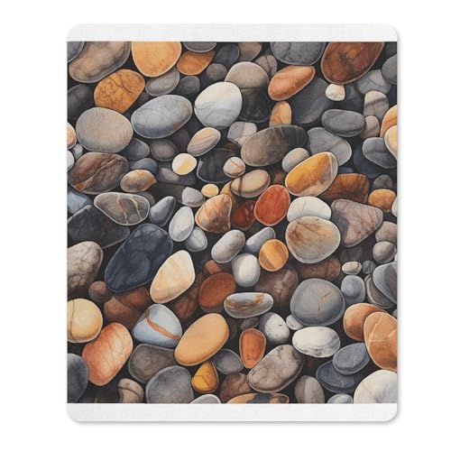 Gummi-Mauspads, wasserdicht, mit Felsen und Kieselsteinen, rutschfest, Schreibtisch-Schutzmatte für Gaming, Büro und Zuhause Gummi-Mauspads, wasserdicht, mit Felsen und Kieselsteinen, rutschfest, Schreibtisch-Schutzmatte für Gaming, Büro und Zuhause von QSKDLAC