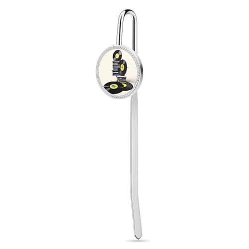Lesezeichen, elegantes Edelstahl-Lesezeichen, graviert, personalisierte Vinyl-Schallplatten und Bänder, Lesezeichen zum Lesen, perfekte Buchliebhaber, Geschenke, Bürogebrauch Lesezeichen, elegantes Edelstahl-Lesezeichen, graviert, personalisierte Vinyl-Schallplatten und Bänder, Lesezeichen zum Lesen, perfekte Buchliebhaber, Geschenke, Bürogebrauch von QSKDLAC