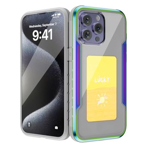 QSM Smartphone-Hülle zum Selbermachen, 4-farbiger Tintenbildschirm, geeignet für Apple iPhone 15 Pro Max, personalisierte NFC-Projektionsleinwand, AI-E-Ink-Telefon-Schutzhülle (für iPhone 15 Pro max), von QSM