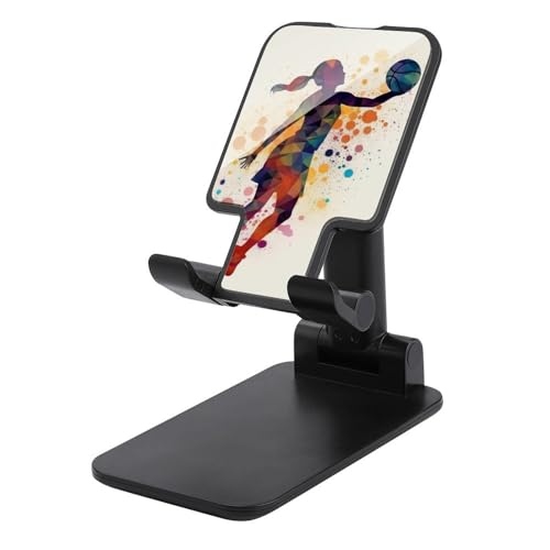 QSMGHKD Tragbare Handyhalterung, Basketball-Muster, faltbarer Telefonständer für Schreibtisch, winkelhöhenverstellbare Handyhalterung, Dock für alle Handys, iPhone, iPad, Tablet 10,2 - 25,4 cm QSMGHKD Tragbare Handyhalterung, Basketball-Muster, faltbarer Telefonständer für Schreibtisch, winkelhöhenverstellbare Handyhalterung, Dock für alle Handys, iPhone, iPad, Tablet 10,2 - 25,4 cm von QSMGHKD