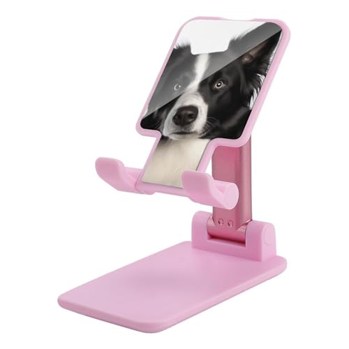 QSMGHKD Tragbare Handyhalterung, Border Collie-Druck, faltbarer Telefonständer für Schreibtisch, winkelhöhenverstellbare Handyhalterung, Dock mit allen Handys, iPhone, iPad, Tablet 10,2 - 25,4 cm von QSMGHKD
