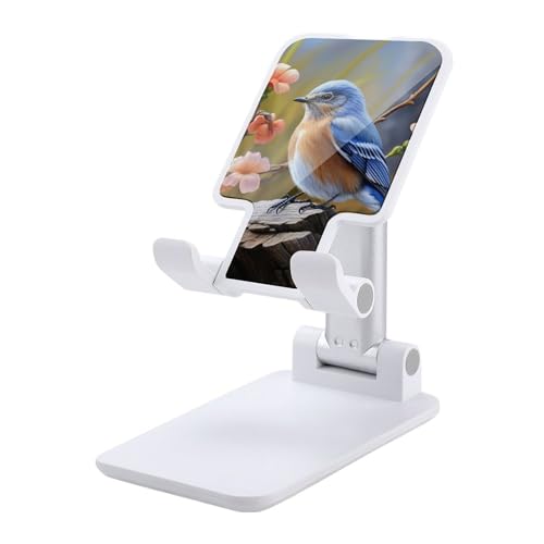 QSMGHKD Tragbare Handyhalterung, Eastern Bluebird-Druck, faltbarer Telefonständer für den Schreibtisch, winkelhöhenverstellbare Handyhalterung, Dock für alle Handys, iPhone, iPad, Tablet 10,2 - 25,4 QSMGHKD Tragbare Handyhalterung, Eastern Bluebird-Druck, faltbarer Telefonständer für den Schreibtisch, winkelhöhenverstellbare Handyhalterung, Dock für alle Handys, iPhone, iPad, Tablet 10,2 - 25,4 von QSMGHKD