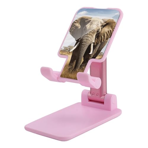 QSMGHKD Tragbare Handyhalterung, Elefanten-Druck, faltbarer Telefonständer für Schreibtisch, winkelhöhenverstellbar, Handyhalterung, Dockingstation für alle Handys, iPhone, iPad, Tablet 10,2 - 25,4 cm von QSMGHKD