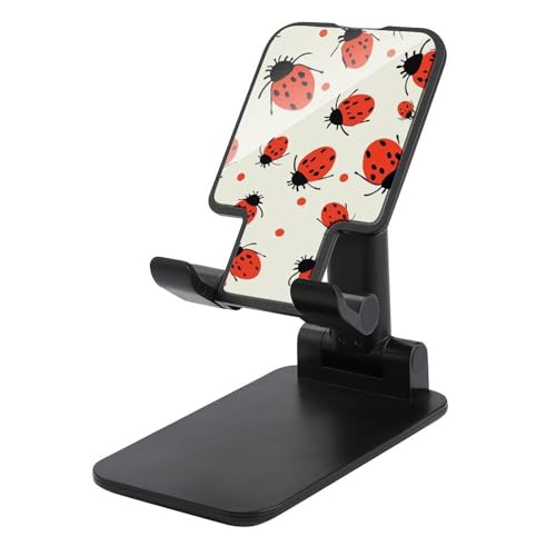 QSMGHKD Tragbare Handyhalterung, Marienkäfer-Muster, faltbarer Telefonständer für den Schreibtisch, winkelhöhenverstellbare Handyhalterung, Dock für alle Handys, iPhone, iPad, Tablet 10,2 - 25,4 cm QSMGHKD Tragbare Handyhalterung, Marienkäfer-Muster, faltbarer Telefonständer für den Schreibtisch, winkelhöhenverstellbare Handyhalterung, Dock für alle Handys, iPhone, iPad, Tablet 10,2 - 25,4 cm von QSMGHKD