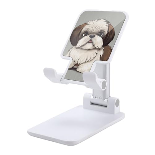 QSMGHKD Tragbare Handyhalterung, Shih Tzu Hunde-Druck, faltbarer Telefonständer für den Schreibtisch, winkelhöhenverstellbare Handyhalterung, Dock für alle Handys, iPhone, iPad, Tablet 10,2 - 25,4 cm QSMGHKD Tragbare Handyhalterung, Shih Tzu Hunde-Druck, faltbarer Telefonständer für den Schreibtisch, winkelhöhenverstellbare Handyhalterung, Dock für alle Handys, iPhone, iPad, Tablet 10,2 - 25,4 cm von QSMGHKD