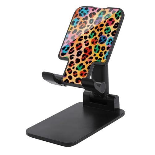 QSMGHKD Tragbare Handyhalterung, farbenfroher Leopardenmuster, faltbarer Telefonständer für den Schreibtisch, winkelhöhenverstellbare Handyhalterung, Dock für alle Handys, iPhone, iPad, Tablet 10,2 QSMGHKD Tragbare Handyhalterung, farbenfroher Leopardenmuster, faltbarer Telefonständer für den Schreibtisch, winkelhöhenverstellbare Handyhalterung, Dock für alle Handys, iPhone, iPad, Tablet 10,2 von QSMGHKD