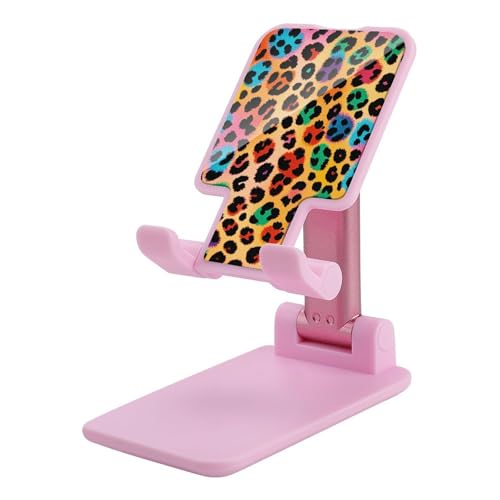 QSMGHKD Tragbare Handyhalterung, farbenfroher Leopardenmuster, faltbarer Telefonständer für den Schreibtisch, winkelhöhenverstellbare Handyhalterung, Dock für alle Handys, iPhone, iPad, Tablet 10,2 QSMGHKD Tragbare Handyhalterung, farbenfroher Leopardenmuster, faltbarer Telefonständer für den Schreibtisch, winkelhöhenverstellbare Handyhalterung, Dock für alle Handys, iPhone, iPad, Tablet 10,2 von QSMGHKD