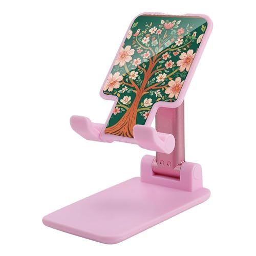 QSMGHKD Tragbare Handyhalterung, grüner Baum des Lebens, faltbarer Telefonständer für den Schreibtisch, winkelhöhenverstellbare Handyhalterung, Dock mit allen Handys, iPhone, iPad, Tablet 10,2 - 25,4 von QSMGHKD