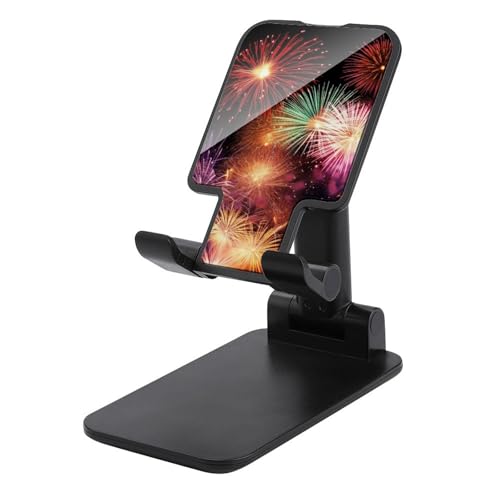 QSMGHKD Tragbare Handyhalterung, schöner Feuerwerk-Druck, faltbarer Telefonständer für Schreibtisch, winkelhöhenverstellbare Handyhalterung, Dock für alle Handys, iPhone, iPad, Tablet 10,2 - 25,4 cm QSMGHKD Tragbare Handyhalterung, schöner Feuerwerk-Druck, faltbarer Telefonständer für Schreibtisch, winkelhöhenverstellbare Handyhalterung, Dock für alle Handys, iPhone, iPad, Tablet 10,2 - 25,4 cm von QSMGHKD