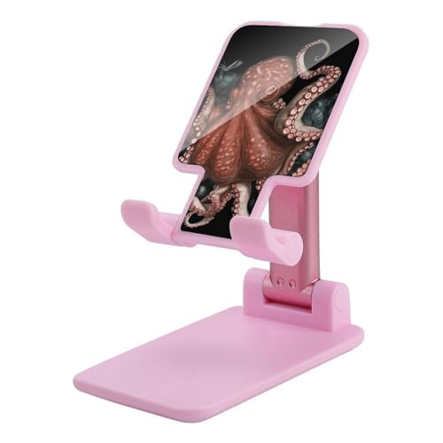 QSMGHKD Tragbarer Handyhalter, Oktopus, verschlungener Druck, faltbarer Telefonständer für Schreibtisch, winkelhöhenverstellbare Handyhalterung, Dock mit allen Handys, iPhone, iPad, Tablet 10,2 - 25,4 QSMGHKD Tragbarer Handyhalter, Oktopus, verschlungener Druck, faltbarer Telefonständer für Schreibtisch, winkelhöhenverstellbare Handyhalterung, Dock mit allen Handys, iPhone, iPad, Tablet 10,2 - 25,4 von QSMGHKD