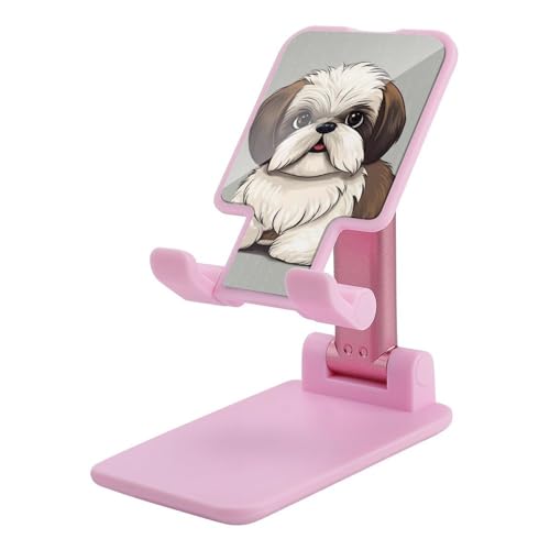 QSMGHKD Tragbarer Handyhalter, Shih Tzu Hundeaufdruck, faltbarer Telefonständer für den Schreibtisch, winkelhöhenverstellbare Handyhalterung, Dock für alle Handys, iPhone, iPad, Tablet 10,2 - 25,4 cm QSMGHKD Tragbarer Handyhalter, Shih Tzu Hundeaufdruck, faltbarer Telefonständer für den Schreibtisch, winkelhöhenverstellbare Handyhalterung, Dock für alle Handys, iPhone, iPad, Tablet 10,2 - 25,4 cm von QSMGHKD