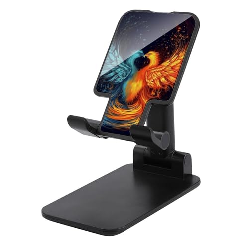 Tragbare Handyhalterung, Feuer- und Wasser-Phönix-Druck, faltbarer Telefonständer für den Schreibtisch, winkelhöhenverstellbare Handyhalterung, Dock mit allen Handys, iPhone, iPad, Tablet 10,2 - 25,4 Tragbare Handyhalterung, Feuer- und Wasser-Phönix-Druck, faltbarer Telefonständer für den Schreibtisch, winkelhöhenverstellbare Handyhalterung, Dock mit allen Handys, iPhone, iPad, Tablet 10,2 - 25,4 von QSMGHKD