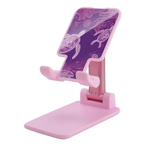 Tragbare Handyhalterung, Hawaii mit violettem Meeresschildkröten-Druck, faltbarer Telefonständer für den Schreibtisch, winkelhöhenverstellbare Handyhalterung, Dockingstation mit allen Handys, iPhone Tragbare Handyhalterung, Hawaii mit violettem Meeresschildkröten-Druck, faltbarer Telefonständer für den Schreibtisch, winkelhöhenverstellbare Handyhalterung, Dockingstation mit allen Handys, iPhone von QSMGHKD