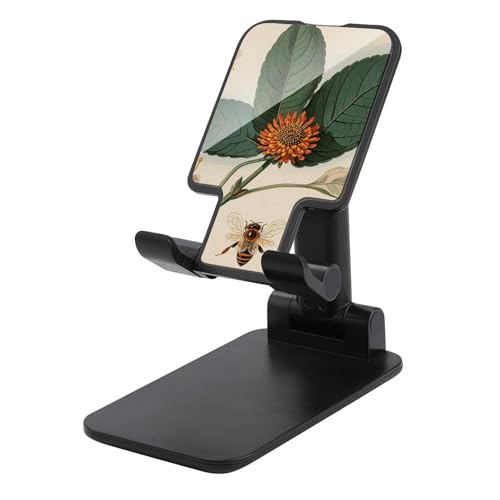 Tragbare Handyhalterung, Vintage-Bienen-Druck, faltbarer Telefonständer für den Schreibtisch, winkelhöhenverstellbare Handyhalterung, Dock für alle Handys, iPhone, iPad, Tablet 10,2 - 25,4 cm, Schwarz Tragbare Handyhalterung, Vintage-Bienen-Druck, faltbarer Telefonständer für den Schreibtisch, winkelhöhenverstellbare Handyhalterung, Dock für alle Handys, iPhone, iPad, Tablet 10,2 - 25,4 cm, Schwarz von QSMGHKD