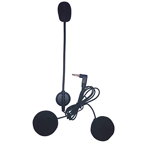 QSPORTPEAK Motorrad Intercom Zubehör, Mikrofon Kopfhörer Hartes Kabel Headset für V6 / V4 Motorrad Bluetooth Interphone Intercom von QSPORTPEAK
