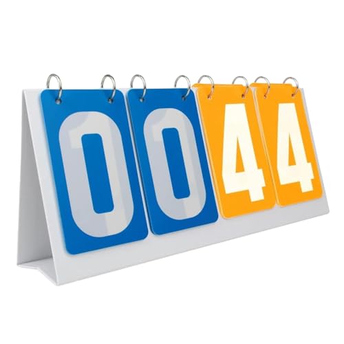 QSTDGVPW Flip Number Score Board Tabletop Score 4 Ziffern Tragbare Mehrzweck Anzeigetafel für Basketball Fußball, Blau Gelb QSTDGVPW Flip Number Score Board Tabletop Score 4 Ziffern Tragbare Mehrzweck Anzeigetafel für Basketball Fußball, Blau Gelb von QSTDGVPW